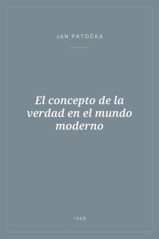 Portada de El concepto de la verdad en el mundo moderno