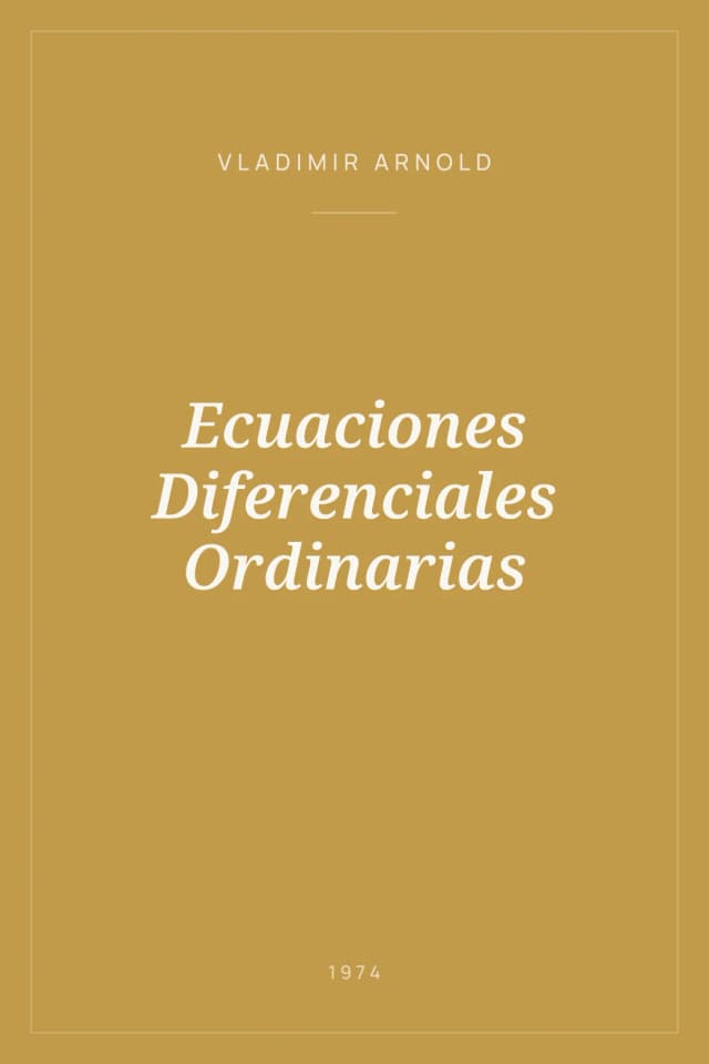 Portada de Ecuaciones Diferenciales Ordinarias