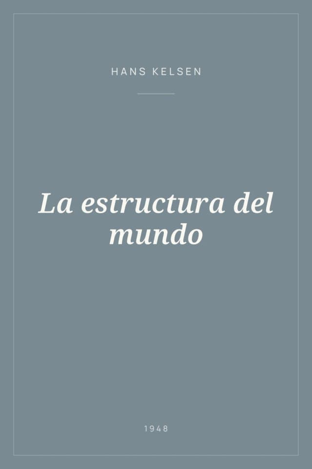 Portada de La estructura del mundo