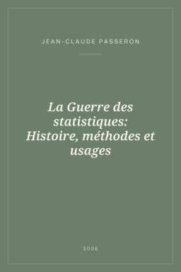 Portada de La Guerre des statistiques: Histoire, méthodes et usages