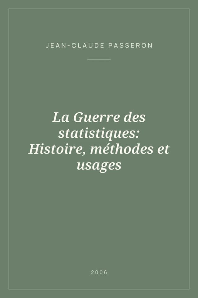 Portada de La Guerre des statistiques: Histoire, méthodes et usages