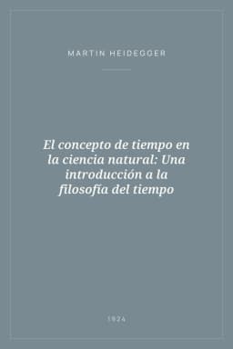 Portada de El concepto de tiempo en la ciencia natural: Una introducción a la filosofía del tiempo