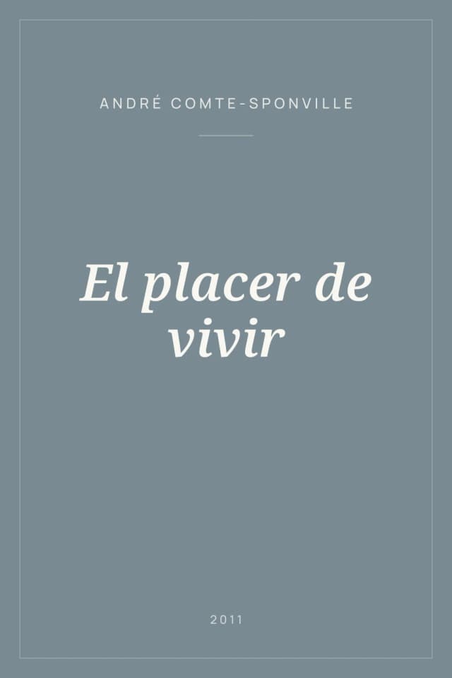 Portada de El placer de vivir