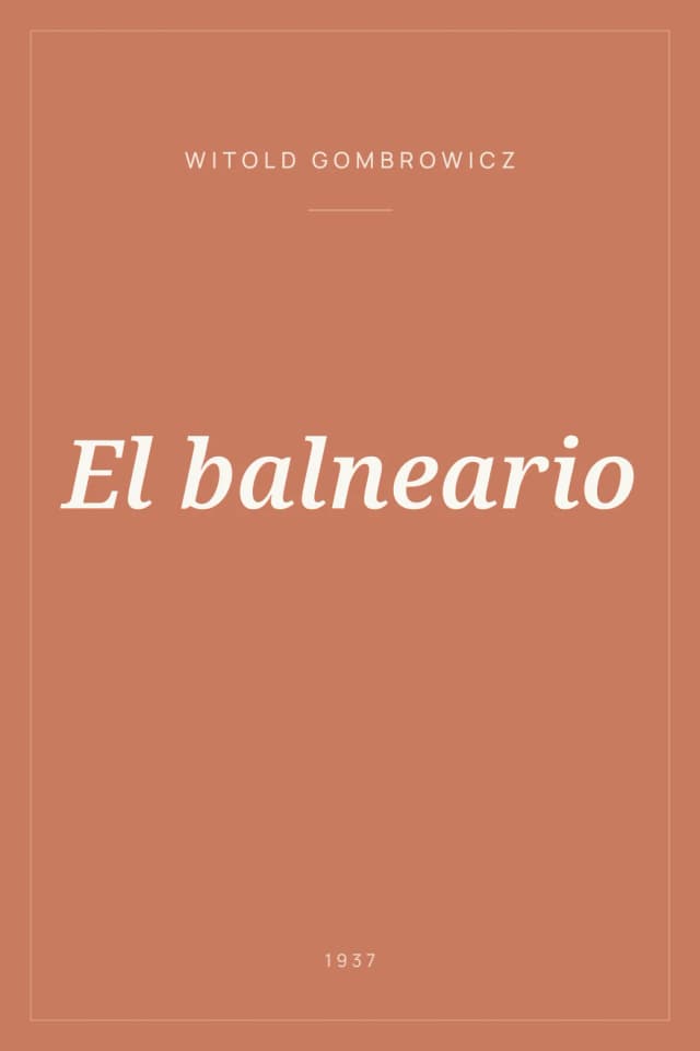 Portada de El balneario