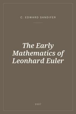 Portada de The Early Mathematics of Leonhard Euler