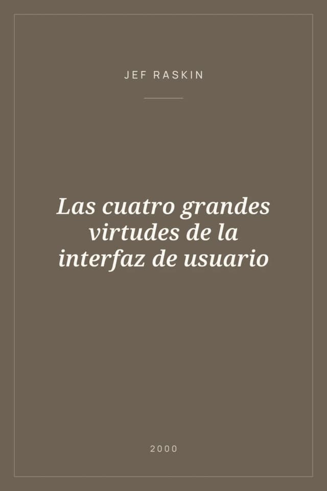 Portada de Las cuatro grandes virtudes de la interfaz de usuario