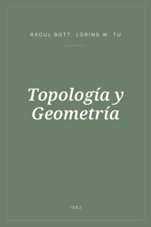 Portada de Topología y Geometría