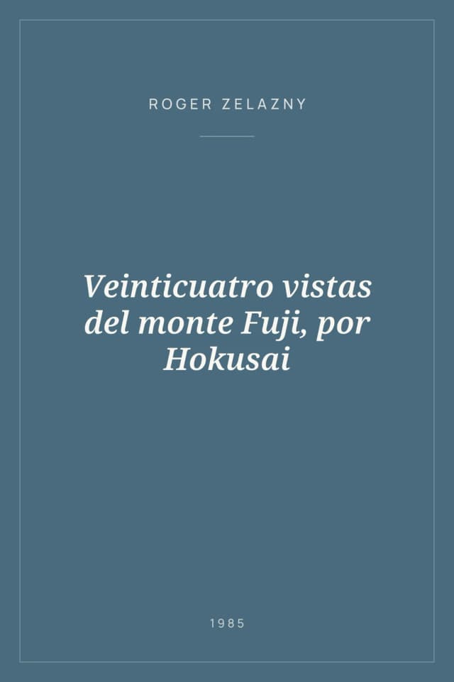 Portada de Veinticuatro vistas del monte Fuji, por Hokusai