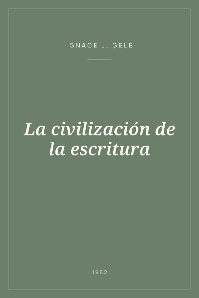Portada de La civilización de la escritura