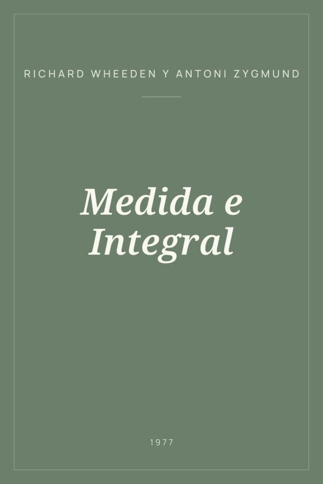 Portada de Medida e Integral
