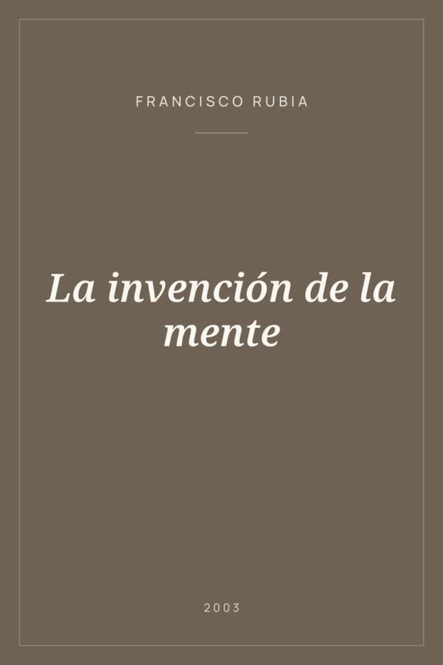 Portada de La invención de la mente