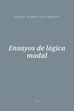 Portada de Ensayos de lógica modal