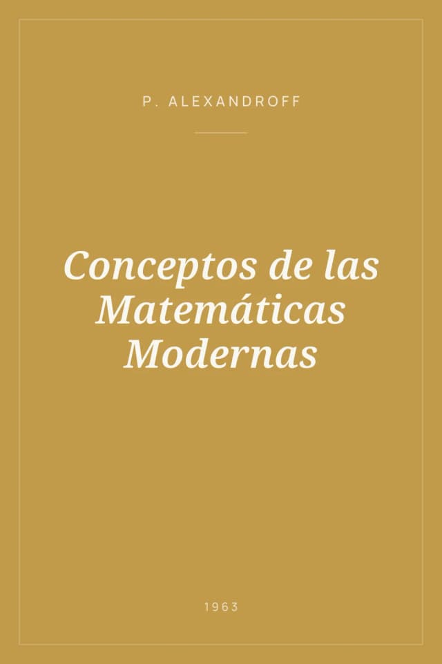 Portada de Conceptos de las Matemáticas Modernas