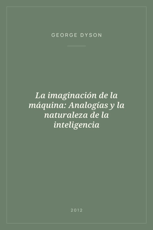 Portada de La imaginación de la máquina: Analogías y la naturaleza de la inteligencia