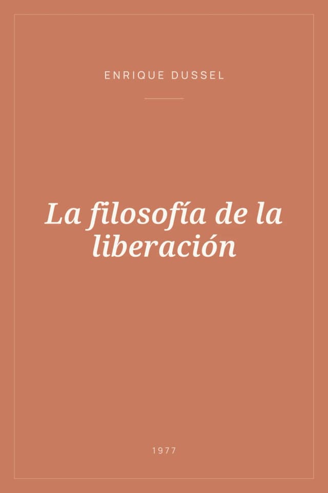 Portada de La filosofía de la liberación