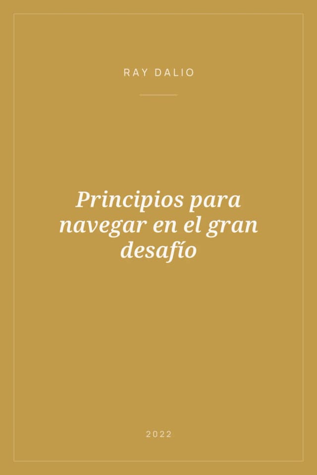 Portada de Principios para navegar en el gran desafío