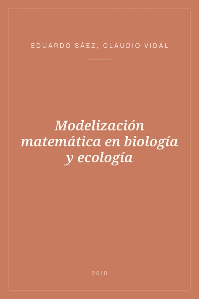 Portada de Modelización matemática en biología y ecología
