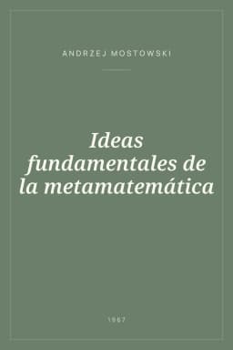 Portada de Ideas fundamentales de la metamatemática