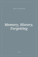 Portada de Memory, History, Forgetting
