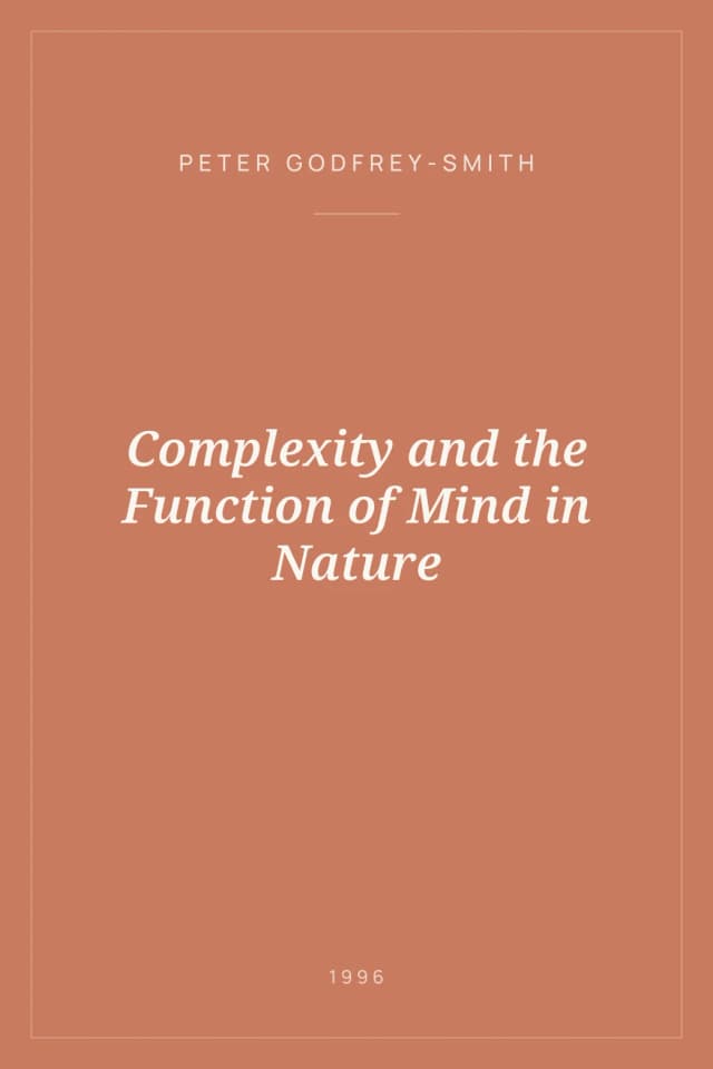 Portada de Complexity and the Function of Mind in Nature