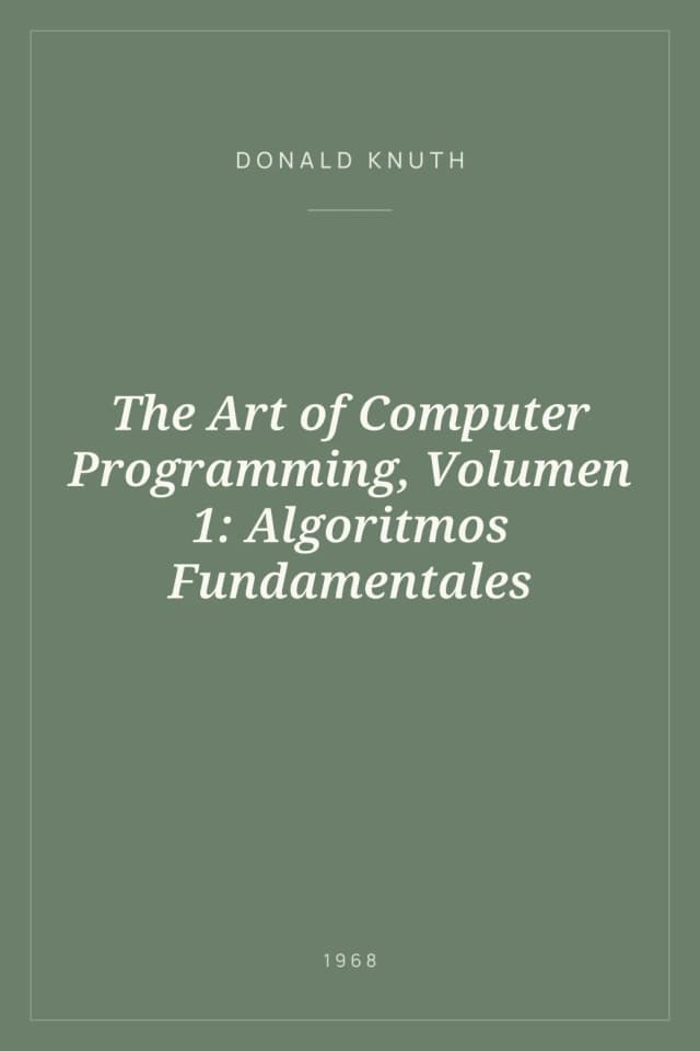 Portada de The Art of Computer Programming, Volumen 1: Algoritmos Fundamentales