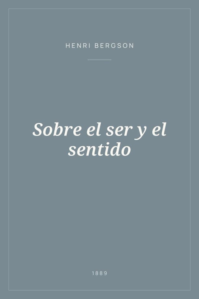 Portada de Sobre el ser y el sentido