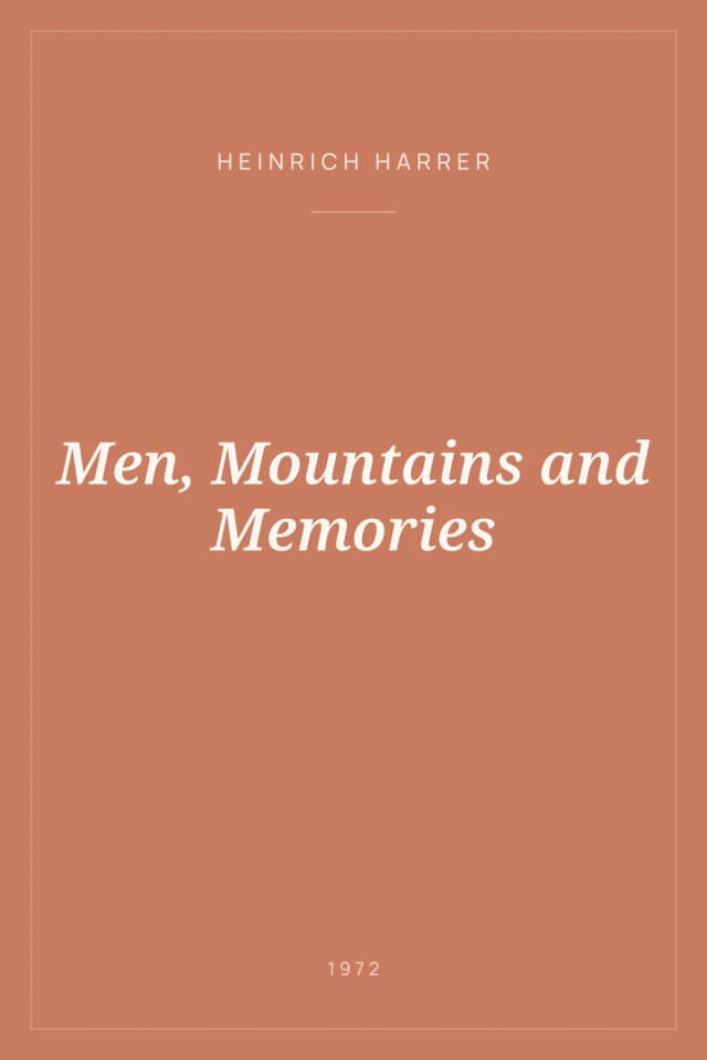 Portada de Men, Mountains and Memories