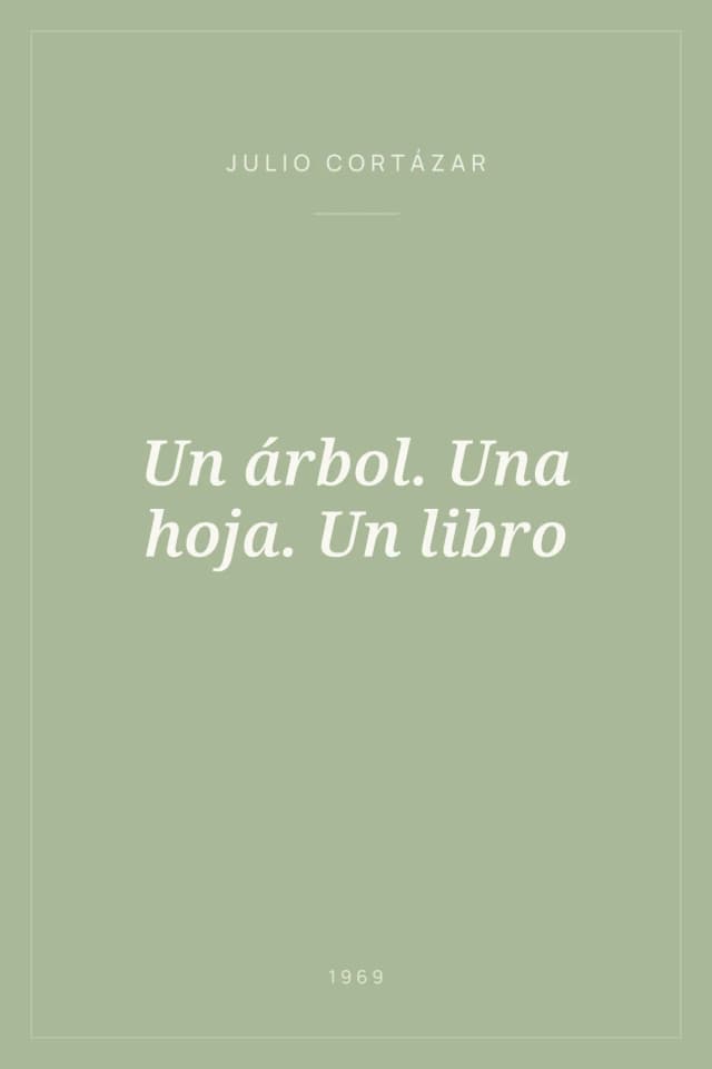 Portada de Un árbol. Una hoja. Un libro