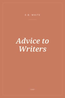 Portada de Advice to Writers