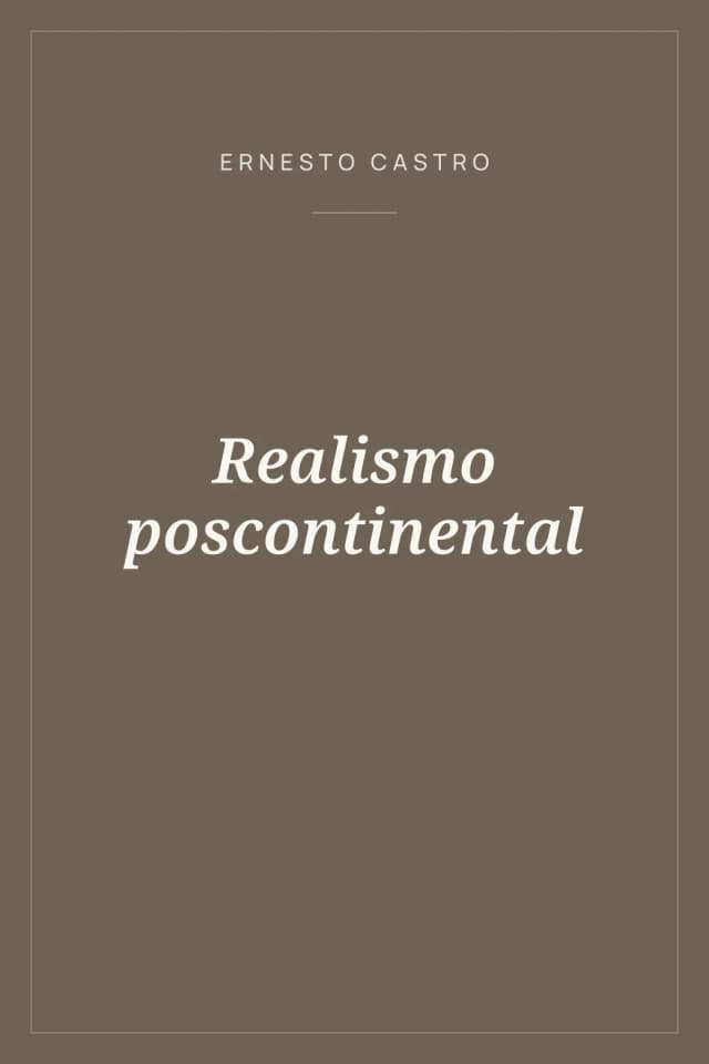 Portada de Realismo poscontinental