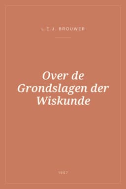 Portada de Over de Grondslagen der Wiskunde