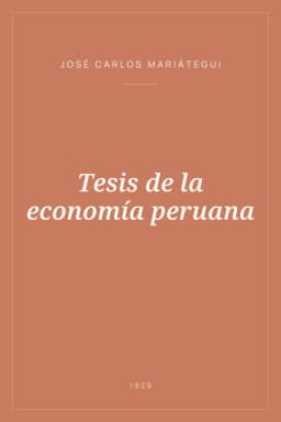 Portada de Tesis de la economía peruana