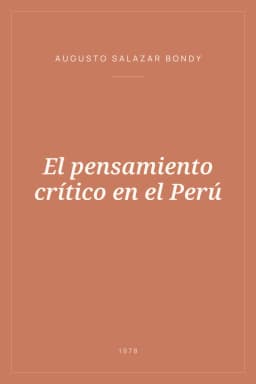 Portada de El pensamiento crítico en el Perú