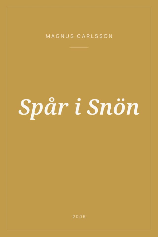 Portada de Spår i Snön
