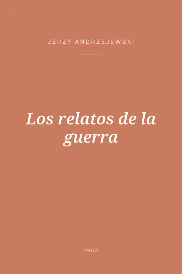 Portada de Los relatos de la guerra