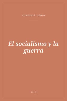 Portada de El socialismo y la guerra