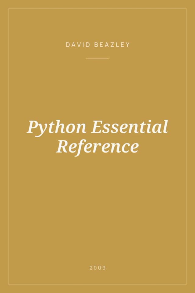 Portada de Python Essential Reference