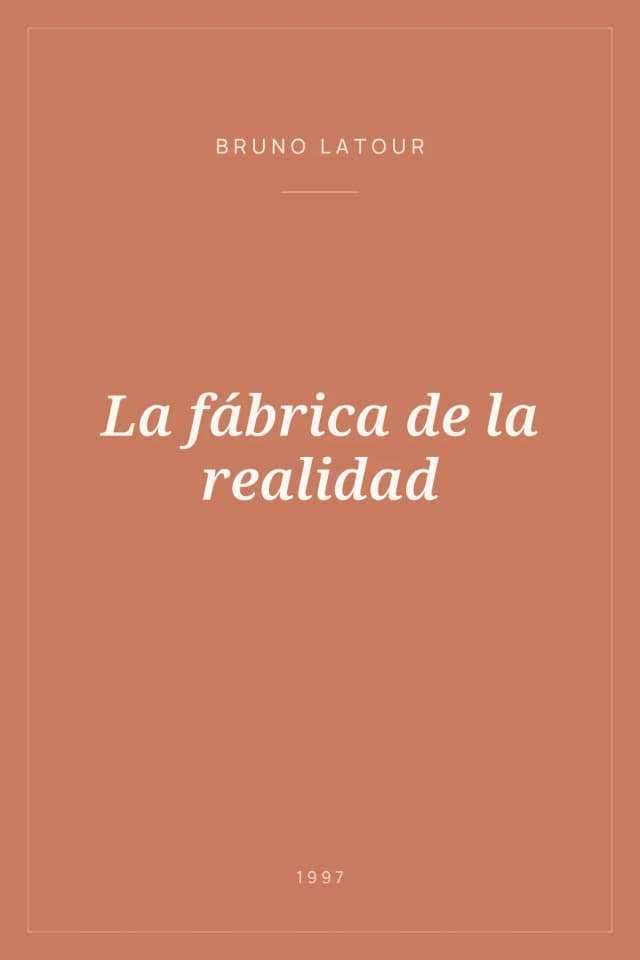 Portada de La fábrica de la realidad