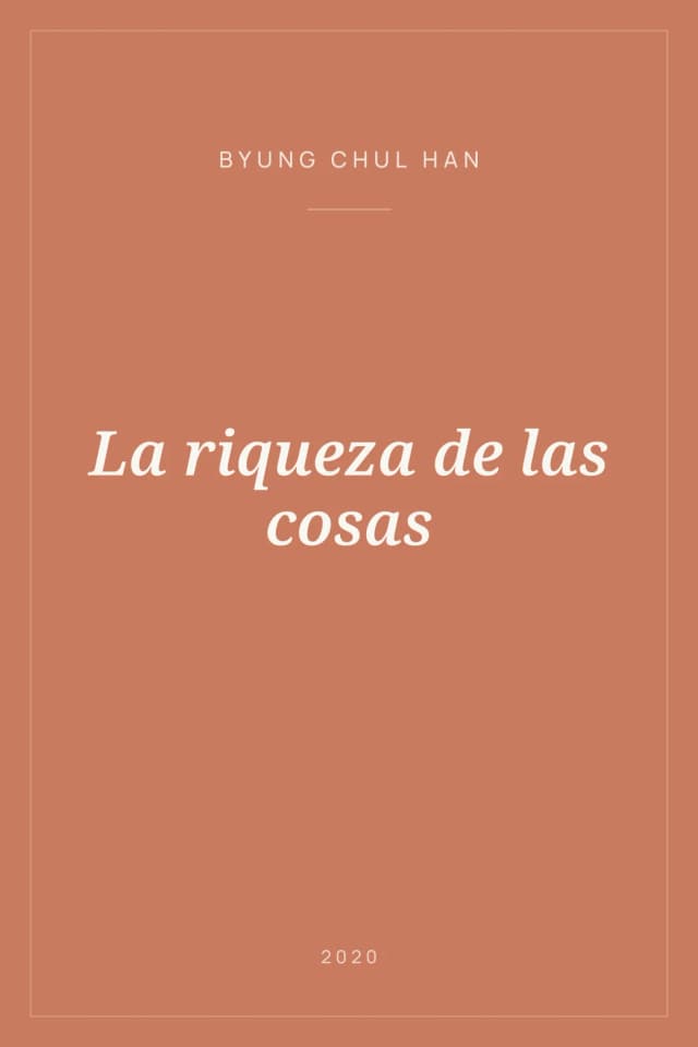 Portada de La riqueza de las cosas