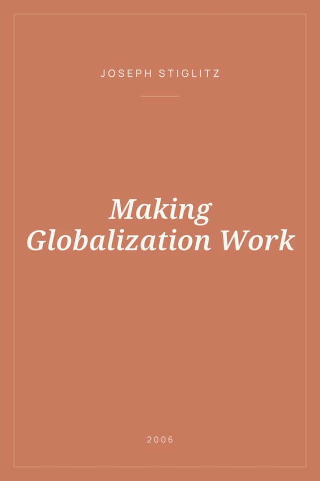 Portada de Making Globalization Work