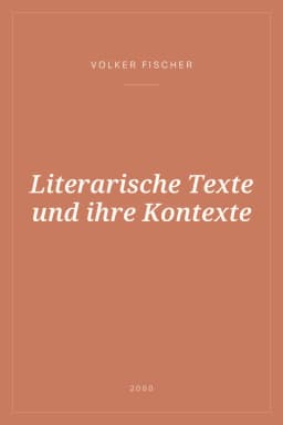 Portada de Literarische Texte und ihre Kontexte