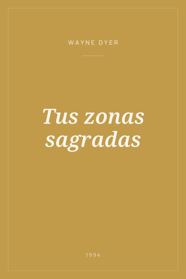 Portada de Tus zonas sagradas