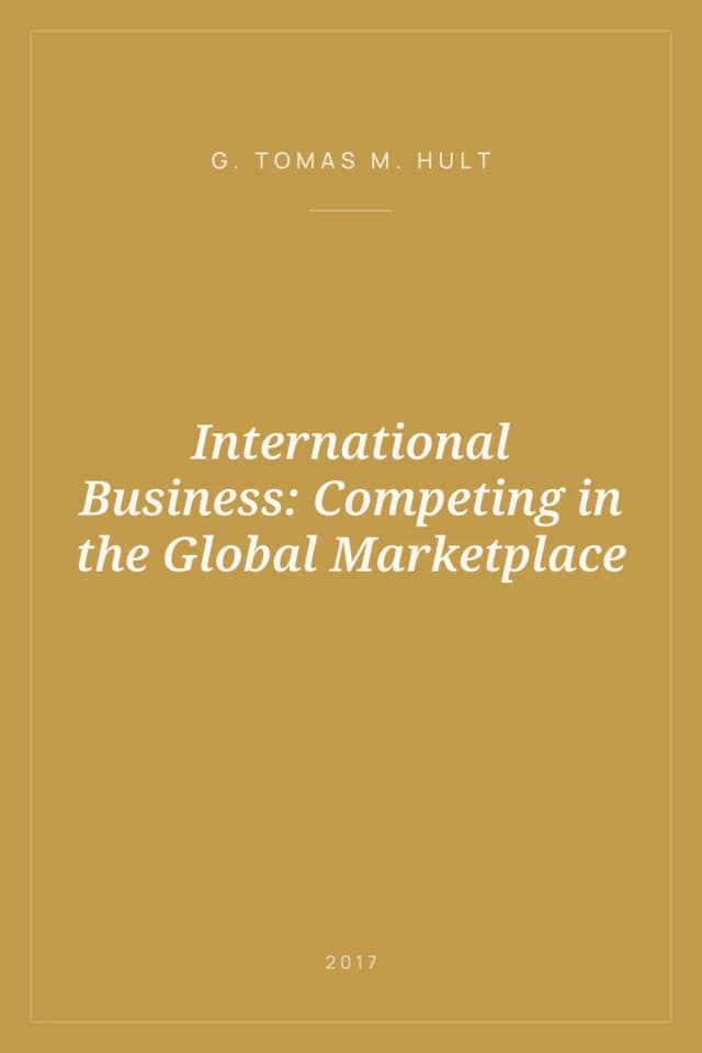 Portada de International Business: Competing in the Global Marketplace