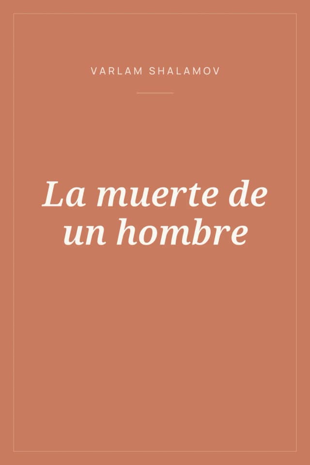 Portada de La muerte de un hombre