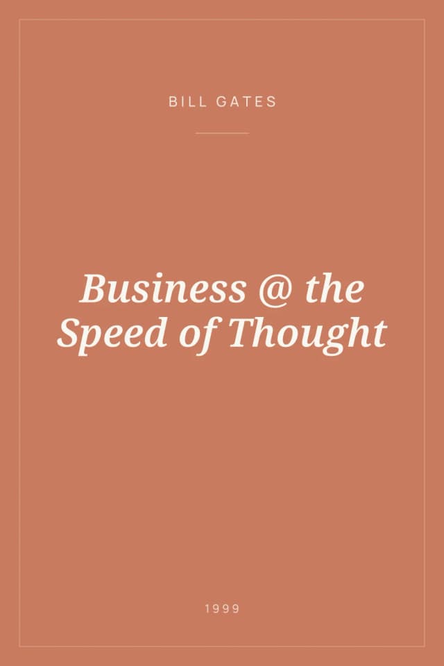 Portada de Business @ the Speed of Thought