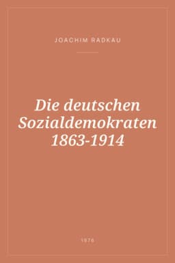 Portada de Die deutschen Sozialdemokraten 1863-1914