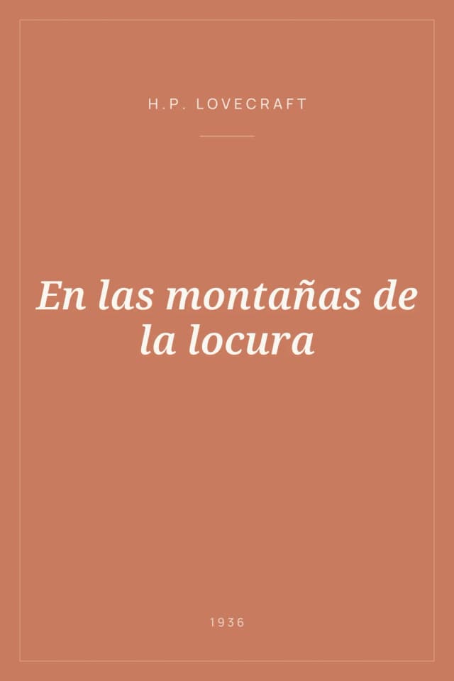 Portada de En las montañas de la locura