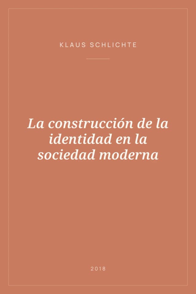 Portada de La construcción de la identidad en la sociedad moderna
