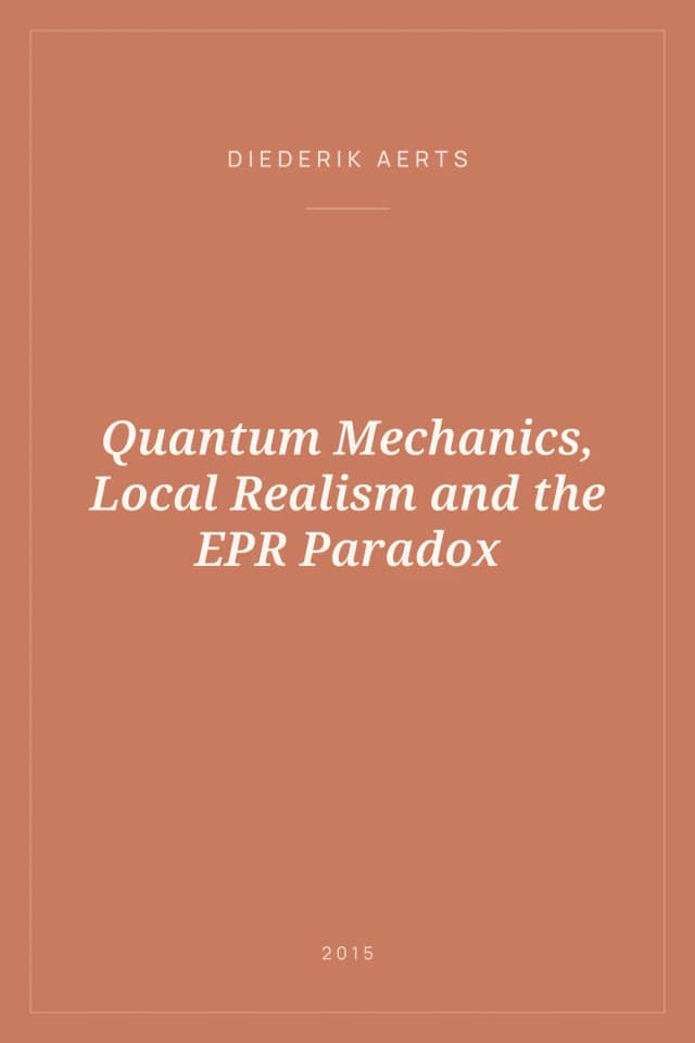 Portada de Quantum Mechanics, Local Realism and the EPR Paradox