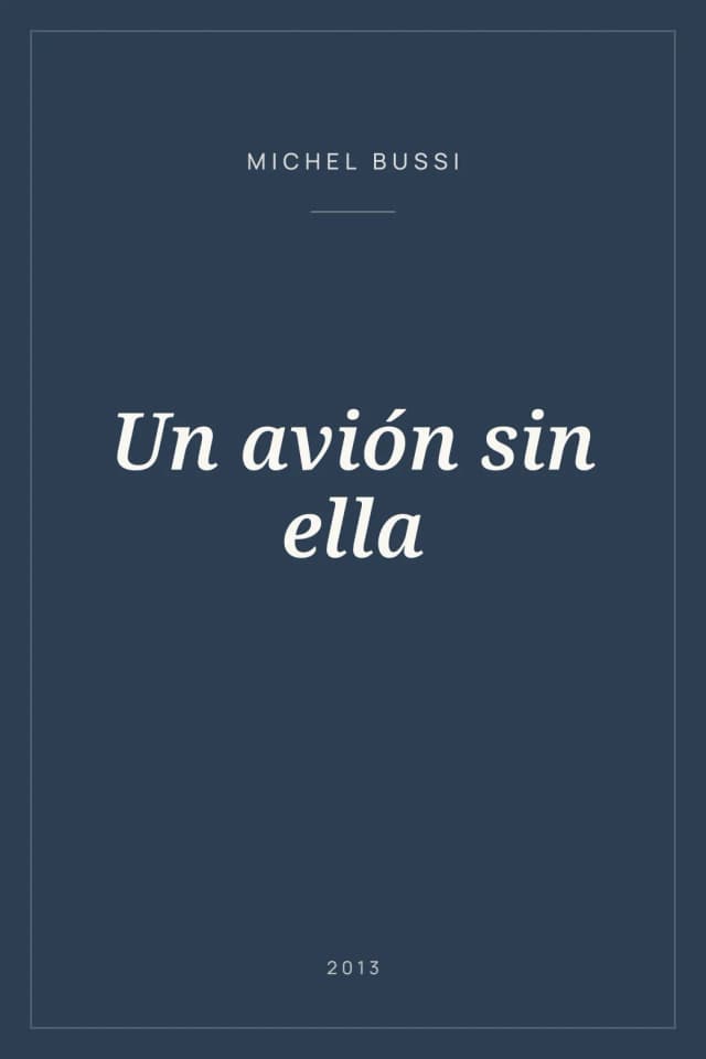 Portada de Un avión sin ella